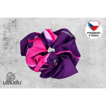 umudu Saténová scrunchie gumička Purple Sunset – ručně šitá v Česku | Umudu