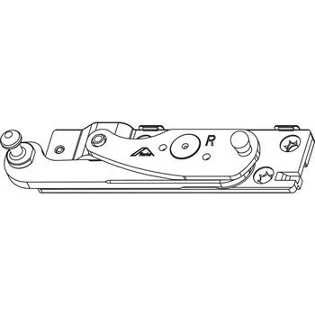 Stavebniny ROTO NT/NX roh. ložisko 3-kří. KBE/KÖMMERLING/TROCAL 76 stříbrné pravé
