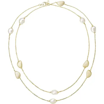 Náhrdelník Pozlacený náhrdelník s říčními perlami 22060.1