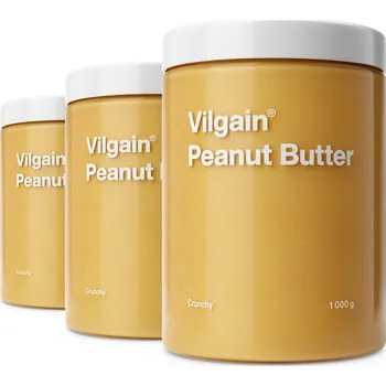 Vilgain Arašídové máslo BIO – 3×&nbsp;křupavé arašídy 1&nbsp;000&nbsp;g