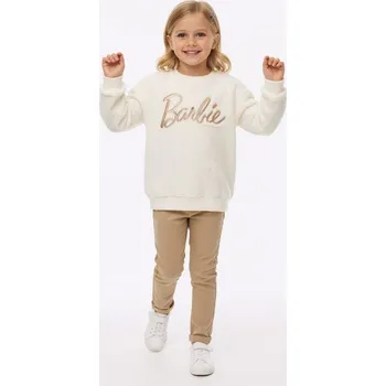 Dívčí mikina Sinsay - Mikina typu crewneck Barbie - krémová - 346DN-01X - 346DN-01X-122