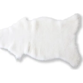 Dekorativní polštářek Wooline Ovčí kůže bílá KRÁTCE STŘIŽENÁ 95 x 55 cm výprodej