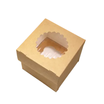 Dárková krabička Papírová krabička na 1 muffiny 100x100x100 mm