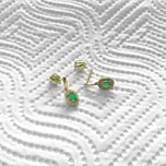 Náušnice se smaragdy a brilianty