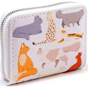 Menší peněženka s kočkou - 2 varianty Barva: bílá