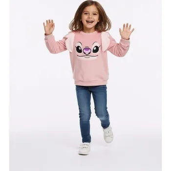 Dívčí oblečení Sinsay - Mikina typu crewneck Stitch - růžová - 344DN-30X - 344DN-30X-140