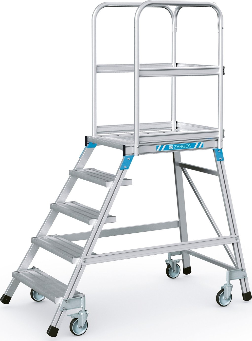 Podestový žebřík, hliníkové stupně 41973