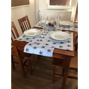 Vánoční běhoun a prostírání Barva: Tmavě šedé prostírání