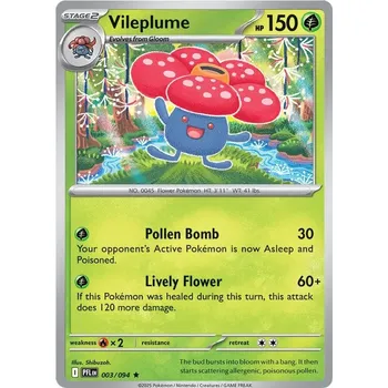 Sběratelská karetní hra Vileplume 003/094 - Phantasmal Flames Typ karty: Holo