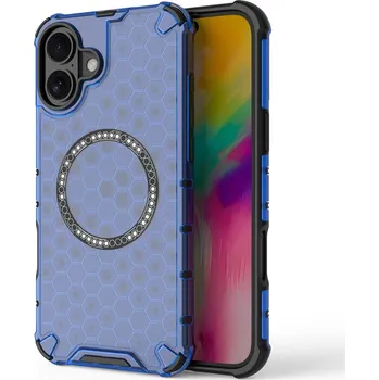 Pouzdro na mobilní telefon Techsuit HoneyComb Shield MagSafe pro iPhone 16 modrý