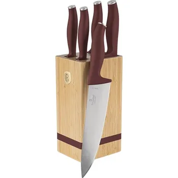 Kuchyňský nůž Sada nožů Berlingerhaus se stojanem Bamboo 6 ks Leonardo Collection 1.80000 Kg ELEKTRO Sklad1 6341245 (1.80000 Kg ELEKTRO Sklad1 6341245)