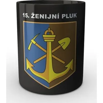 Sběratelský sportovní předmět Černý hrnek 15. ženijní pluk - černá