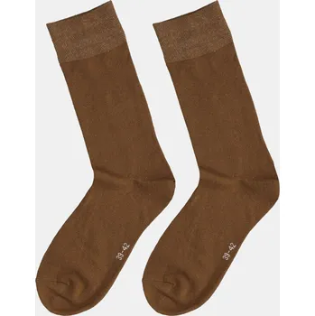 Pánské ponožky Baťa bavlněné pánské klasické ponožky hnědé, vel. 43-46