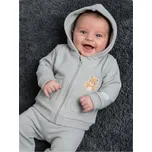 Sinsay - Oversize mikina na zip s kapucí - šedá - WJ526-09M - WJ526-09M-80