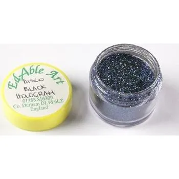 Třpyt dekorační disco Black Hologram