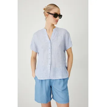 Lněná halenka Medicine RS25.BKD904 modrá 50A, vel. XS