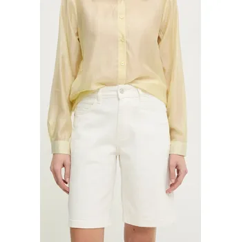 Dámské kraťasy Džínové šortky Answear.LAB dámské, béžová barva, hladké, high waist rd9070.5 01X, vel. L