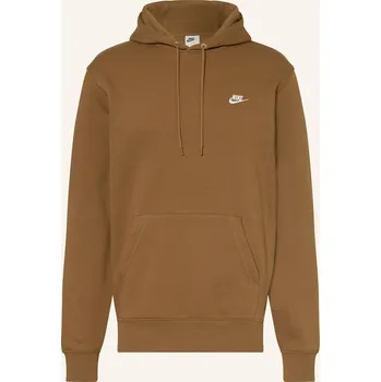 Pánská mikina Nike Pánská Mikina S Kapucí Club, hnědá, XL