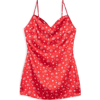 Dámské pyžamo GATE Saténová noční košilka s potiskem 40 6359180/54