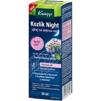 Přípravek na podporu paměti a spánku Kneipp Kozlík Night sprej na dobrou noc 30ml