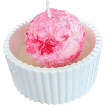 Svíčka Růže v jasmínových šatech - 100% sójová svíčka