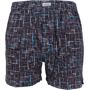 Pánské trenky s moderním vzorem Andrie PS5930 grafit velikost XXL-58/60