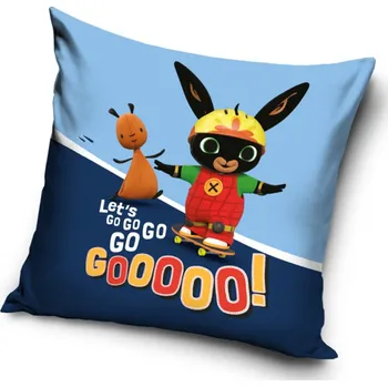 Polštář Povlak na polštářek Zajíček Bing a Flop Let's Go!