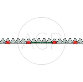 Pracovní nůž Nůž žací lišty ESM o délce 1450 mm s počtem 19 čepelí, FL 2 / 4 / 7, s počtem děr 2x152,7 mm