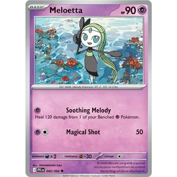 Karetní hra Meloetta 040/094 - Phantasmal Flames Typ karty: Reverse Holo