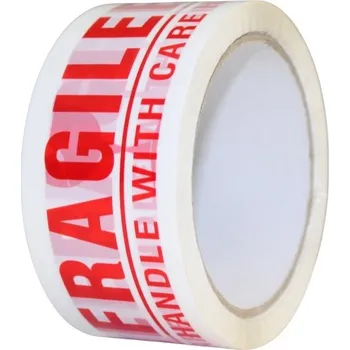 Lepicí páska TAVOBAL Lepící páska 48mm*66m, s potiskem FRAGILE červeno-bílá