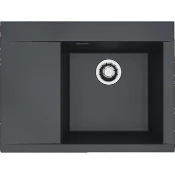 Kuchyňský dřez Granitový dřez Alveus PURE-G 60 Tmavě černá Pravý