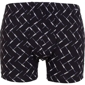 Pánské spodní prádlo Pánské stylové boxerky s potiskem Andrie PS5939 černá velikost M-46/48