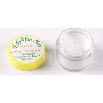 Jedlá dekorace na dort Třpyt dekorační disco White diamond - Edable Art