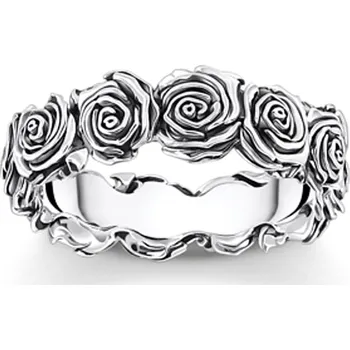 Prsten Thomas Sabo TR2488-637-21-58 Silberner Ring mit Rosen Damen