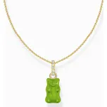 Thomas Sabo KE2209-414-6-L45V Gold-plated chain w. green Goldbears pendant