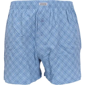 Trenýrky Pánské trenky Andrie s kostkovaným vzorem PS5916 jeans velikost XXL-58/60