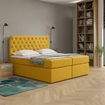Eka Kontinentální čalouněná postel Luxurious - Cassablanca (160x200 cm) Barva látky Trinity: (2318) Žlutá