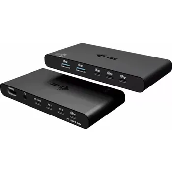 i-tec KVM Docking Station HDMI for 2 hosts, Power Delivery 2x 100W