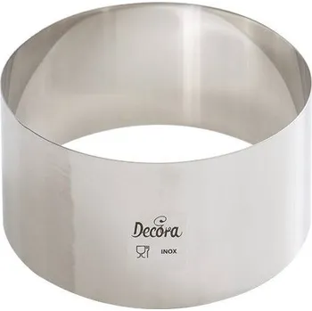 Přisada na vaření a pečení Dortový ráfek nerezový kulatý 9x6cm - Decora | Cukrářské potřeby