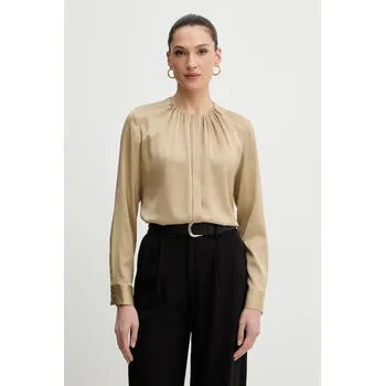 Dámská košile Hedvábné tričko BOSS Banorah 50538481 zelená 81X, vel. 36