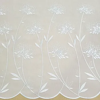 GERSTER Luxusní záclona GERSTER 11868 bílá výšivka 290 cm