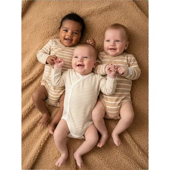 Kojenecké oblečení Sinsay - Bavlněné body 3 pack - krémová - WJ061-01X - WJ061-01X-74