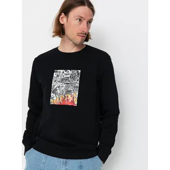 Pánská mikina Poetic Collective Burning Skull (black) M, černá