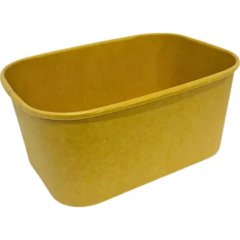 Jednorázové nádobí VIBAL Vanička papírová hranatá 1000ml 168x120x75mm