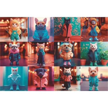 Puzzle Puzzle Módní zvířátka 200 dílků