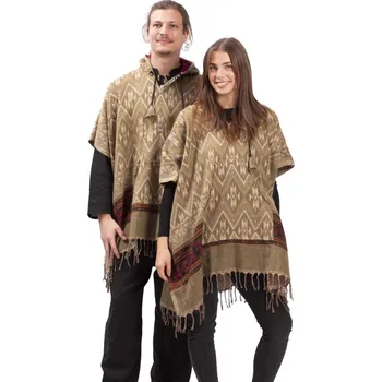 Dámské pončo Indie RIVAN khaki