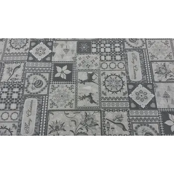 BYTEMA Dekorační látka Vánoční TIROL šedá 140 cm