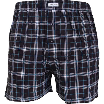 Trenýrky Pánské trenky s kostkovaným vzorem Andrie PS5913 černá velikost XL-54/56