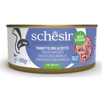 24x140g Schesir Complete Nutrition Fillet v želé - tuňák s bílou rybou