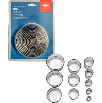 Vykrajovátka sada 11ks (kruh vroubkovaný) tvar: prům.2,5-10, v.3cm